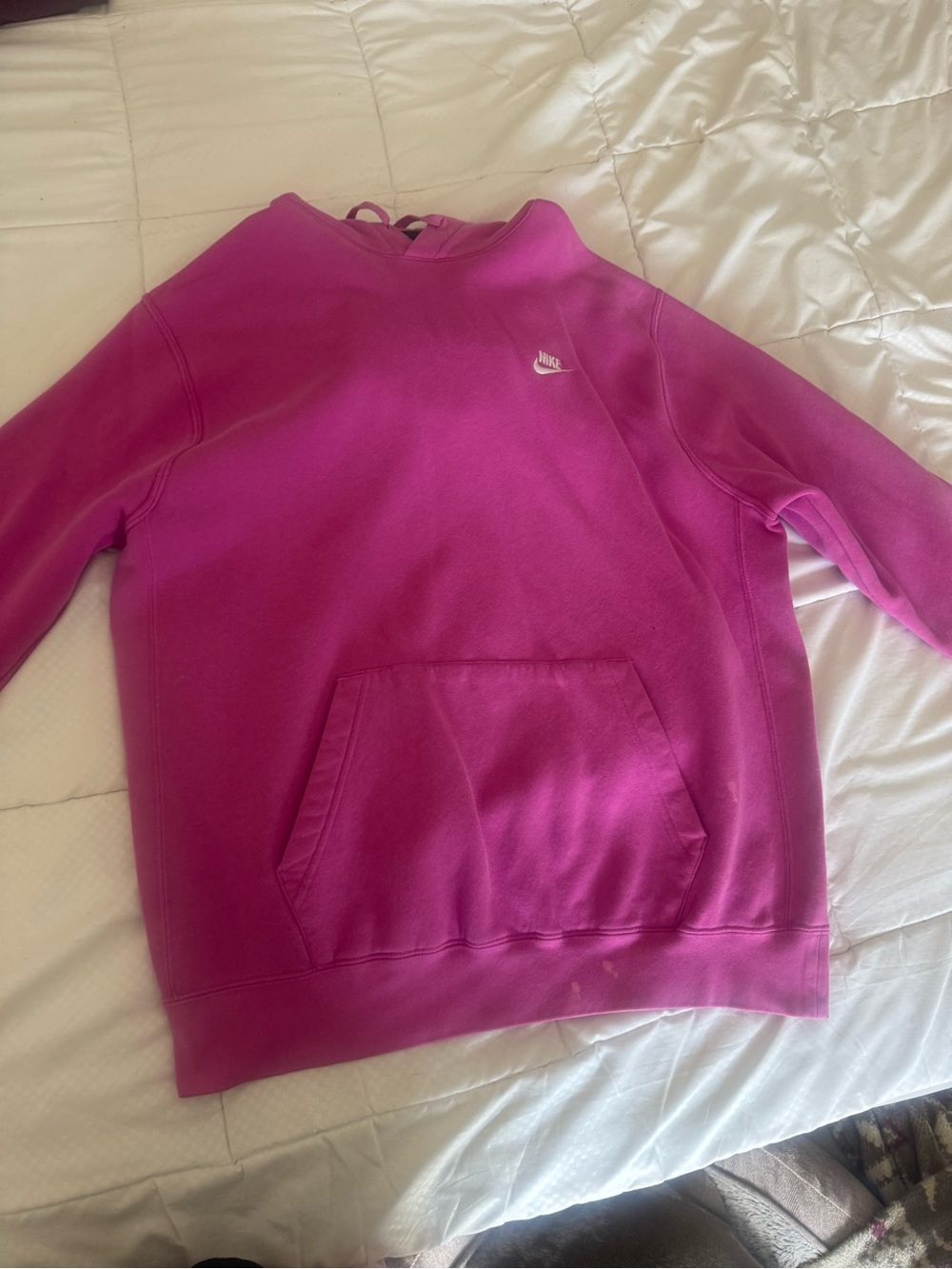 Nike Fuchsia Hooded Sweatshirt with Embroidered Swoosh